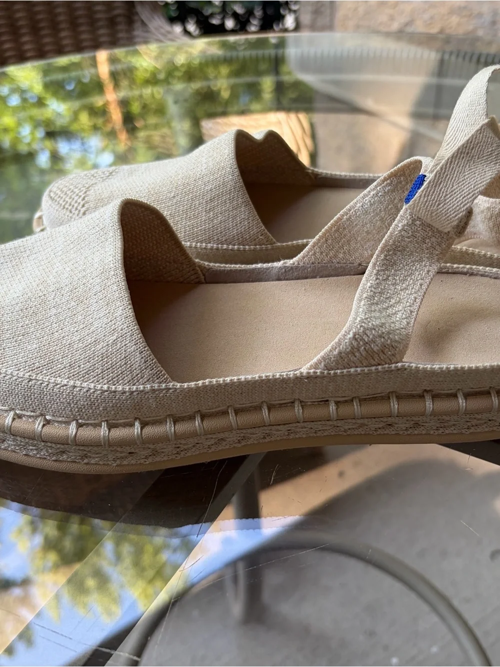 Rothy's The d’Orsay Ankle Tie Espadrille Flat Size 7. Excellent preowned
